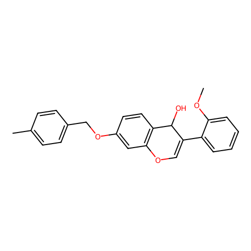3-(2-methoxyphenyl)-7-((4-methylbenzyl)oxy)-4H-chromen-4-ol structure