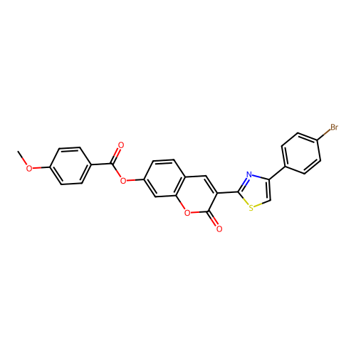 3-[4-(4-bromophenyl)-1,3-thiazol-2-yl]-2-oxo-2H-chromen-7-yl 4-methoxybenzoate structure