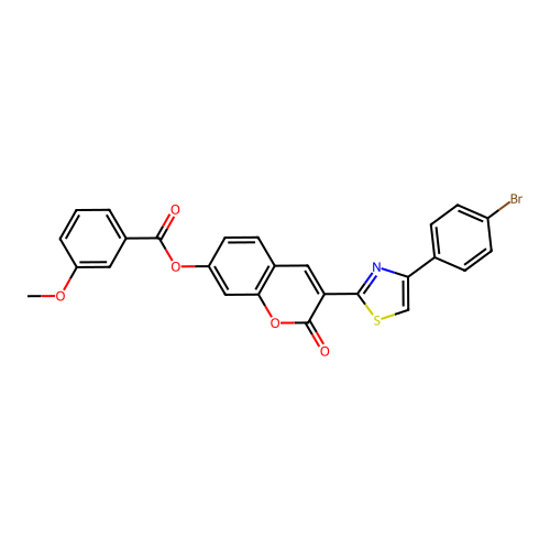 3-[4-(4-bromophenyl)-1,3-thiazol-2-yl]-2-oxo-2H-chromen-7-yl 3-methoxybenzoate structure