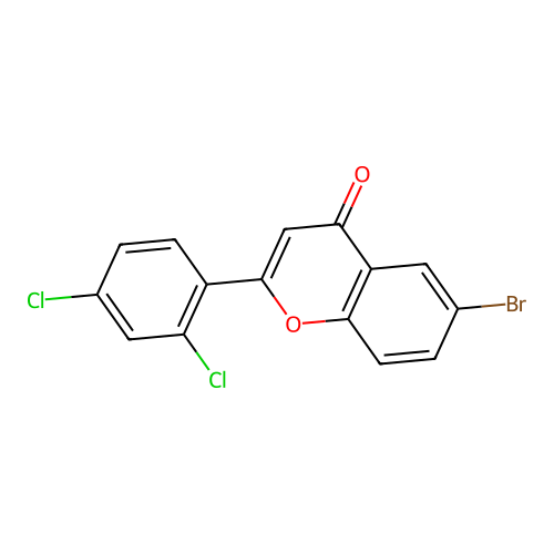 6-bromo-2-(2,4-dichlorophenyl)-4H-chromen-4-one structure