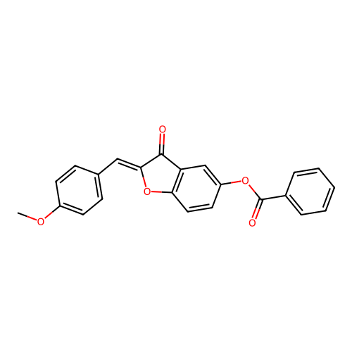 2-[(4-Methoxyphenyl)methylene]-3-oxobenzo[b]furan-5-yl benzoate structure