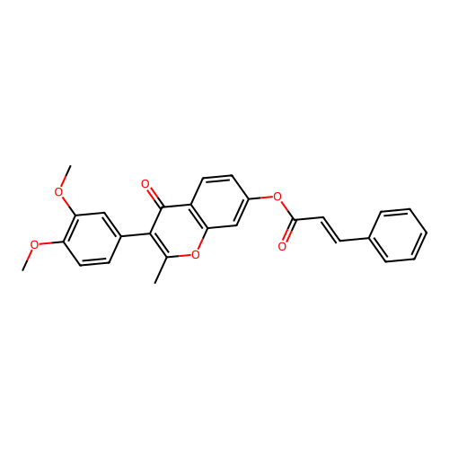 3-(3,4-dimethoxyphenyl)-2-methyl-4-oxochromen-7-yl (2E)-3-phenylprop-2-enoate structure