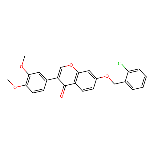 3-(3,4-Dimethoxyphenyl)-7-[(2-chlorophenyl)methoxy]chromen-4-one structure