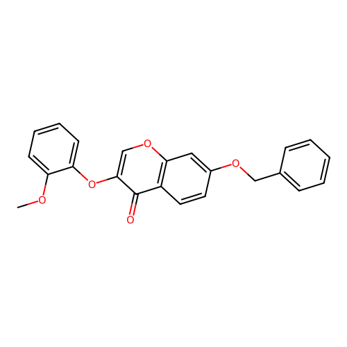 7-(benzyloxy)-3-(2-methoxyphenoxy)-4H-chromen-4-one structure