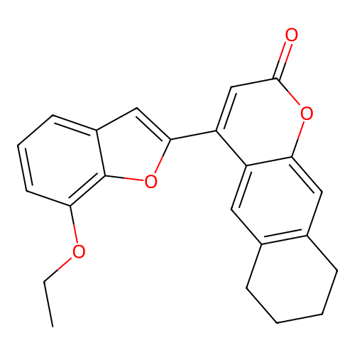 4-(7-Ethoxybenzo[d]furan-2-yl)-6,7,8,9-tetrahydrobenzo[2,1-g]chromen-2-one structure