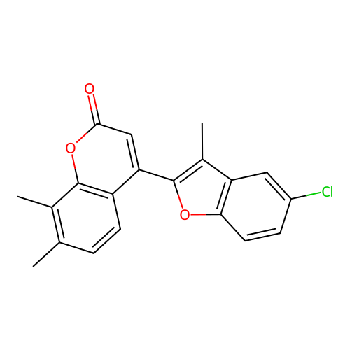 4-(5-Chloro-3-methylbenzo[d]furan-2-yl)-7,8-dimethylchromen-2-one structure