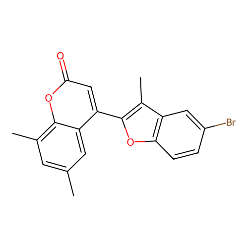 4-(5-Bromo-3-methylbenzo[d]furan-2-yl)-6,8-dimethylchromen-2-one structure