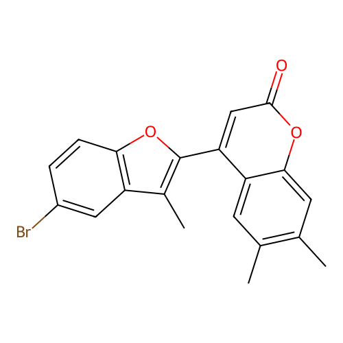 4-(5-Bromo-3-methylbenzo[d]furan-2-yl)-6,7-dimethylchromen-2-one structure