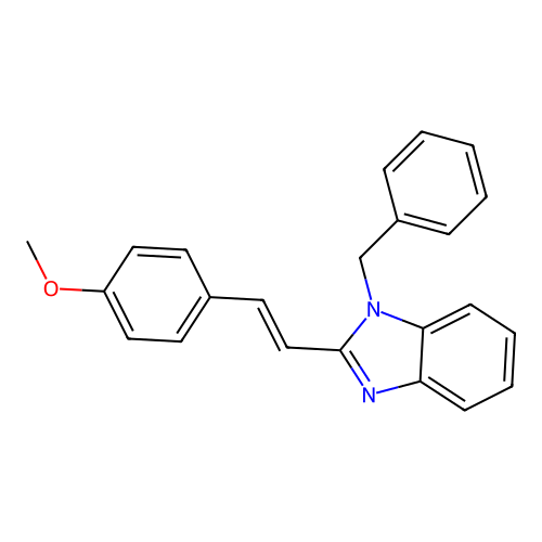 1-benzyl-2-[(E)-2-(4-methoxyphenyl)ethenyl]benzimidazole structure