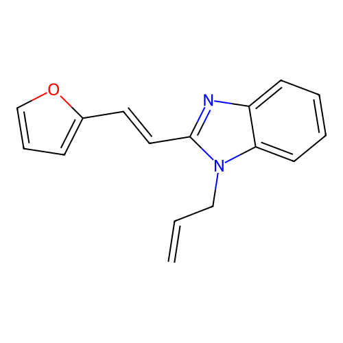 2-[(E)-2-(furan-2-yl)ethenyl]-1-prop-2-enylbenzimidazole structure