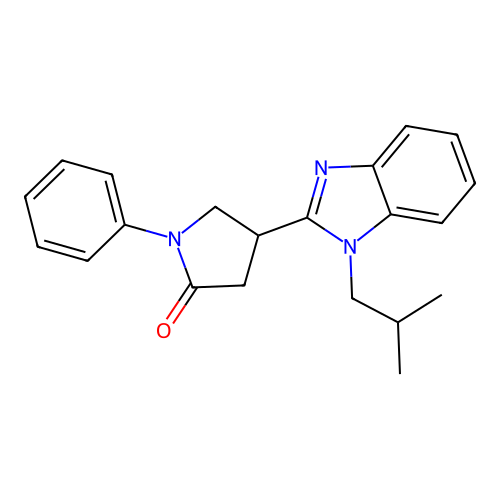 4-[1-(2-Methylpropyl)benzimidazol-2-yl]-1-phenylpyrrolidin-2-one structure