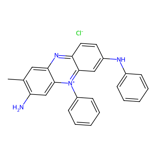 3-methyl-8-N,10-diphenylphenazin-10-ium-2,8-diamine chloride structure