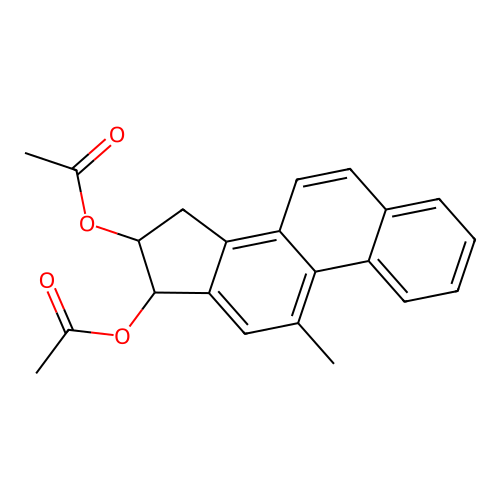 15H-Cyclopenta(a)phenanthrene-16,17-diol, 16,17-dihydro-11-methyl-, diacetate structure