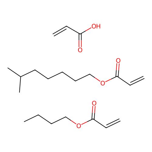 Butyl prop-2-enoate;6-methylheptyl prop-2-enoate;prop-2-enoic acid structure