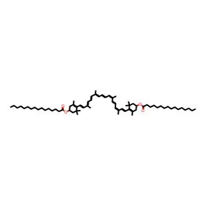 beta,beta-Carotene-3,3'-diol, dihexadecanoate structure