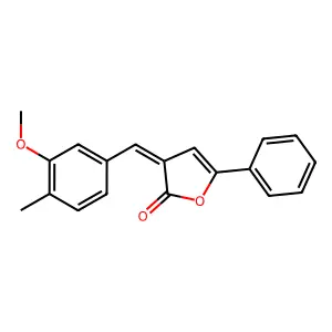 3-(3-methoxy-4-methylbenzylidene)-5-phenyl-2(3H)-furanone structure