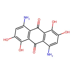 4,8-Diamino-1,2,5,6-tetrahydroxyanthracene-9,10-dione structure