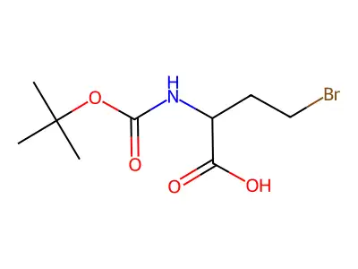 Butanoic acid, 4-bromo-2-[[(1,1-dimethylethoxy)carbonyl]amino]- structure