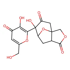 hydroxy-[3-hydroxy-6-(hydroxymethyl)-4-oxo-pyran-2-yl][?]dione structure