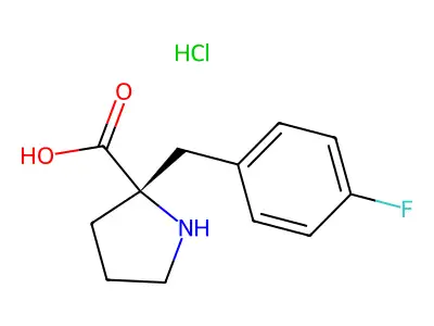 (R)-2-(4-Fluorobenzyl)pyrrolidine-2-carboxylic acid hydrochloride structure