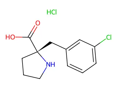 (R)-2-(3-Chlorobenzyl)pyrrolidine-2-carboxylic acid hydrochloride structure