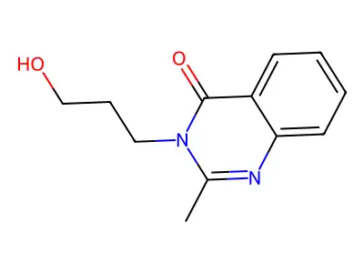 3-(3-hydroxypropyl)-2-methylquinazolin-4(3H)-one structure