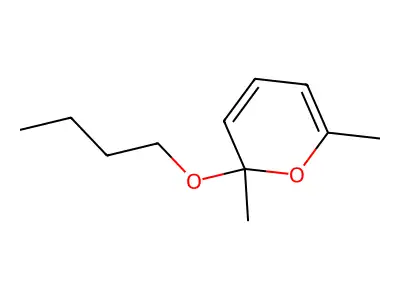 2-Butoxy-2,6-dimethyl-2H-pyran structure