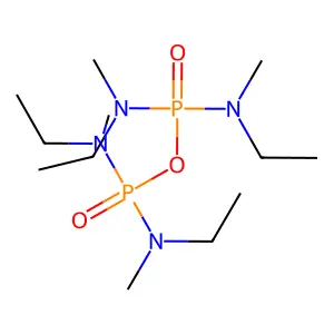 Pyrophosphoric tetraamide, N',N'''-bis(diethyl)-N,N''-bis(dimethyl)- structure