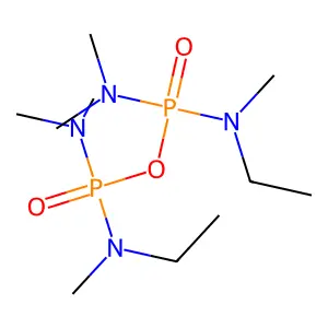 N,N'-Diethyl-N,N',N'',N'',N''',N'''-hexamethyldiphosphoric tetraamide structure