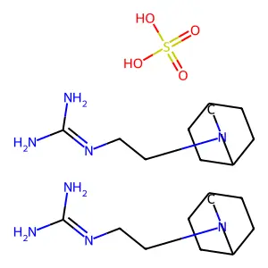 Guanidine, 1-(2-(3-azabicyclo(3.2.2)non-3-yl)ethyl)-, sulfate (2:1) structure