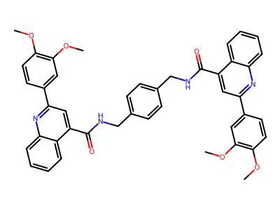2-(3,4-dimethoxyphenyl)-N-[[4-[[[2-(3,4-dimethoxyphenyl)quinoline-4-carbonyl]amino]methyl]phenyl]methyl]quinoline-4-carboxamide structure