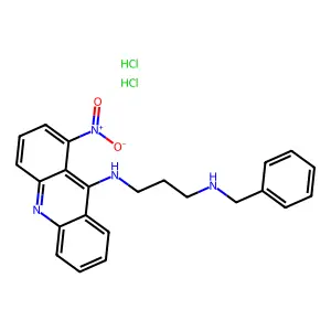 1,3-Propanediamine, N-(1-nitro-9-acridinyl)-N'-(phenylmethyl)-, dihydrochloride structure