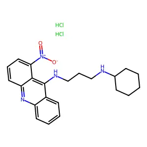 1,3-Propanediamine, N-cyclohexyl-N'-(1-nitro-9-acridinyl)-, dihydrochloride structure