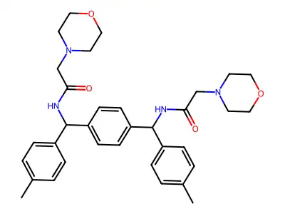 4-Morpholineacetamide, N,N'-(1,4-phenylenebis((4-methylphenyl)methylene))bis- structure