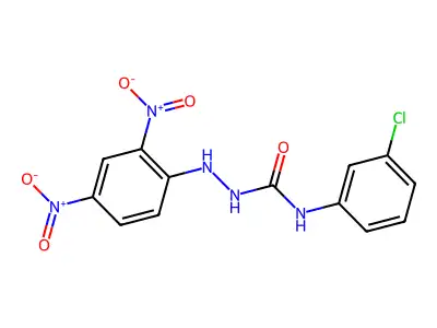 N-(3-Chlorophenyl)-2-(2,4-dinitrophenyl)hydrazine-1-carboxamide structure