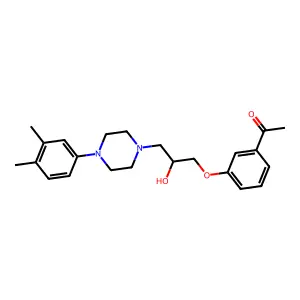 2-Propanol, 1-(3-acetylphenoxy)-3-(4-(3,4-dimethylphenyl)piperazinyl)- structure