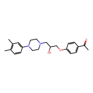 2-Propanol, 1-(4-acetylphenoxy)-3-(4-(3,4-dimethylphenyl)piperazinyl)- structure