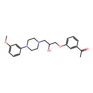2-Propanol, 1-(3-acetylphenoxy)-3-(4-(3-methoxyphenyl)piperazinyl)- structure