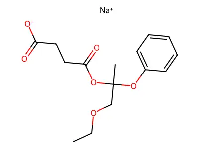 4-(2-Ethoxy-1-methyl-1-phenoxyethoxy)-4-oxobutyric acid structure
