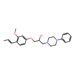 1-(3-Methoxy-4-(prop-1-en-1-yl)phenoxy)-3-(4-phenylpiperazin-1-yl)propan-2-ol structure