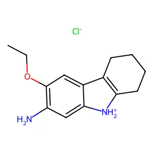 6-Ethoxy-2,3,4,9-tetrahydro-1H-carbazol-7-amine--hydrogen chloride (1/1) structure