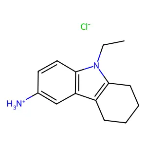 9-Ethyl-2,3,4,9-tetrahydro-1H-carbazol-6-amine--hydrogen chloride (1/1) structure