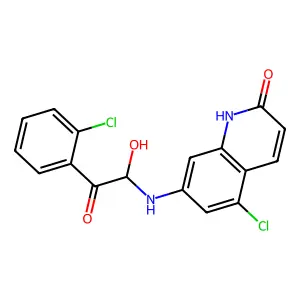 2-Quinolinol, 5-chloro-7-((2-chloro-beta-hydroxy-alpha-oxo)phenethylamino)- structure