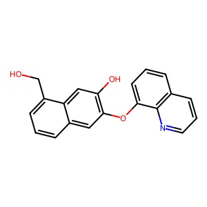 8-Quinolinolium 3'-hydroxy-2'-naphthoate structure