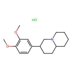 2H-Quinolizine, octahydro-3-(3,4-dimethoxyphenyl)-, hydrochloride structure