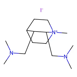 Quinuclidinium, 2,3-bis(dimethylaminomethyl)-1-methyl-, iodide structure