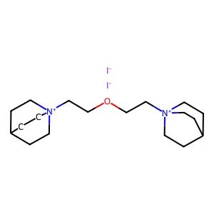 1,1'-氧二亚乙基双奎宁环铵二碘化物 structure