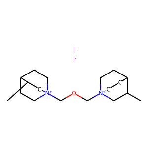 Quinuclidinium, 1,1'-oxydimethylenebis(3-methyl-, diiodide structure