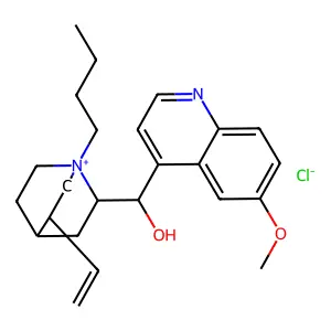 1-Butyl-9-hydroxy-6'-methoxycinchonan-1-ium chloride structure