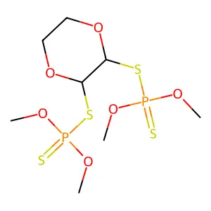 S,S'-1,4-Dioxane-2,3-diyl O,O,O',O'-tetramethyl bis(phosphorodithioate) structure